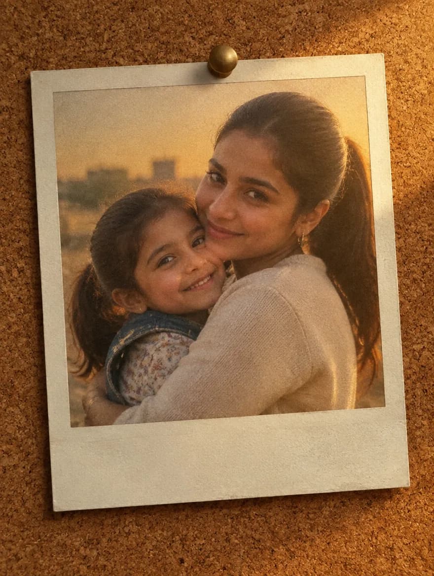 Hugging My Younger Self Polaroid