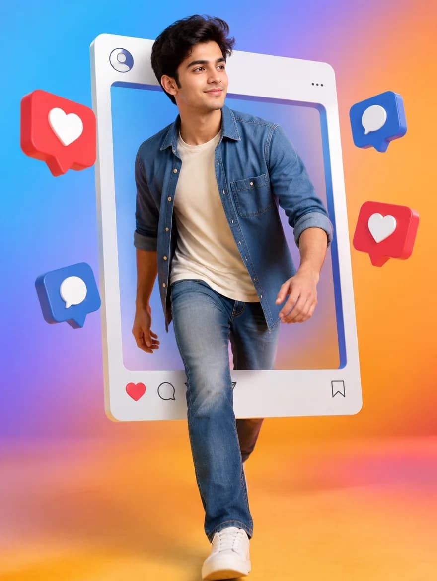 Social Media Icon Pop-Out