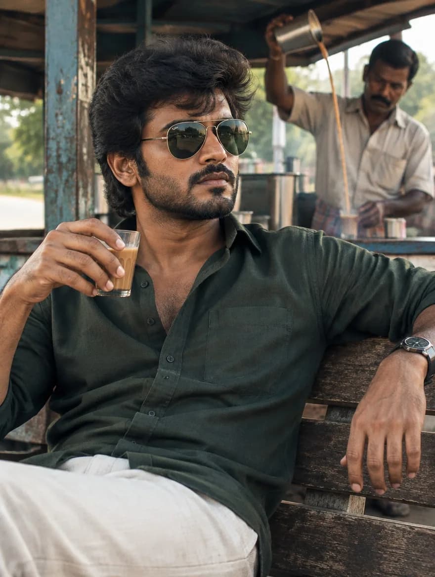 Retro Roadside Cutting Chai Stall