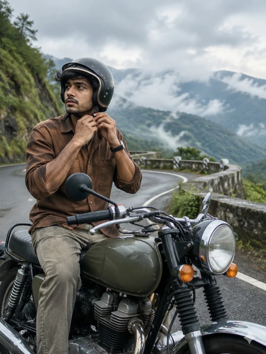 Vintage Bullet Bike Mountain Pass