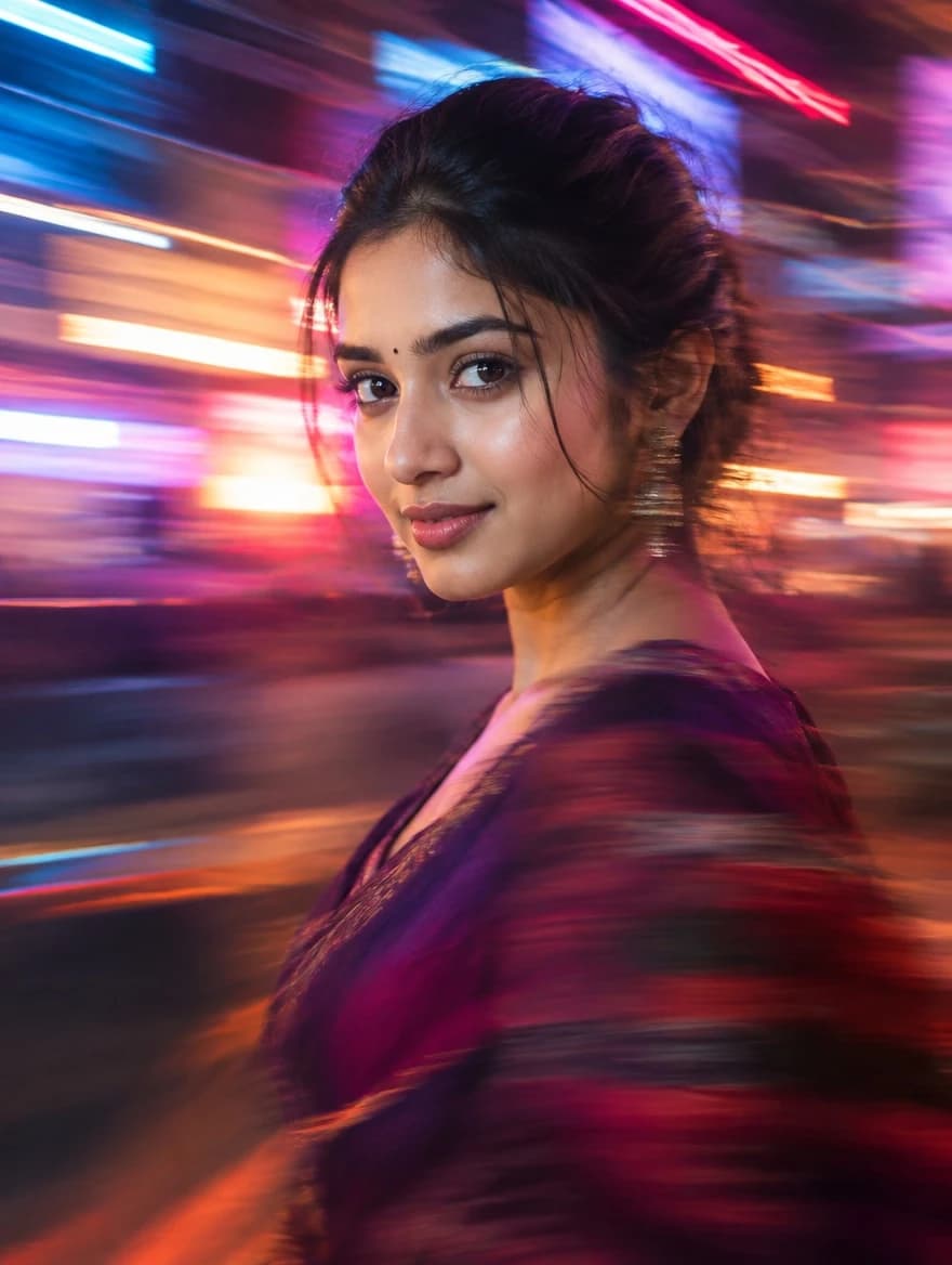 Intentional Camera Motion Blur Portrait